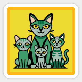 Cats Family Sticker